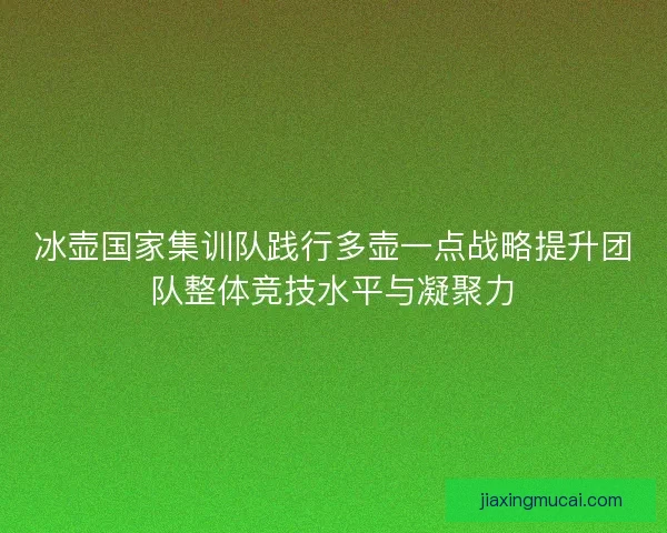 冰壶国家集训队践行多壶一点战略提升团队整体竞技水平与凝聚力